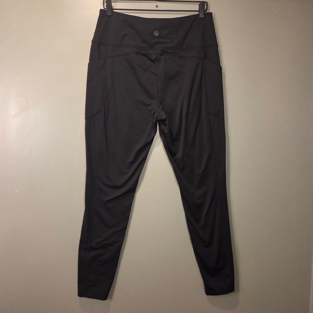 Eddie Bauer‎ Women's Fleece Lined Legging Size L High Waist Black Pockets - Picture 2 of 9
